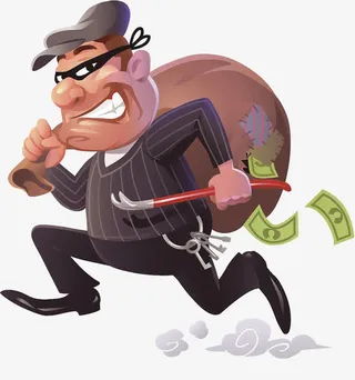 卡通捂眼劫匪免抠