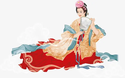 手绘嫦娥图片免抠