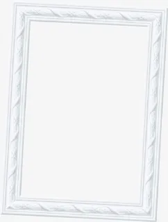 白色复古照片相框欧式高档花纹免抠