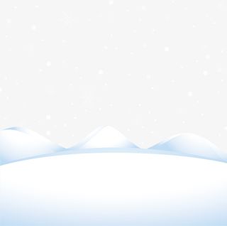 冬季美丽白色雪景免抠