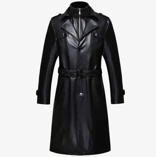 男士皮风衣免抠