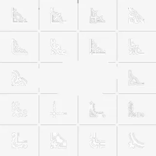 欧式边角花纹免抠