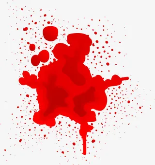 手绘鲜红色的血迹免抠