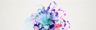 简约彩色水彩风音乐时尚背景高清