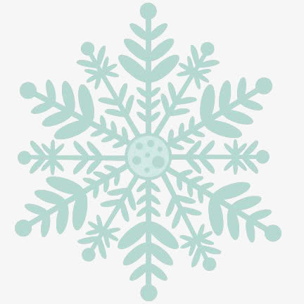 绿色雪花免抠