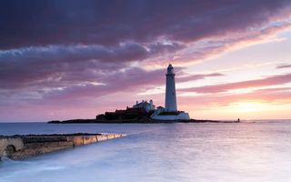 灯塔大海天空桌面壁纸免抠