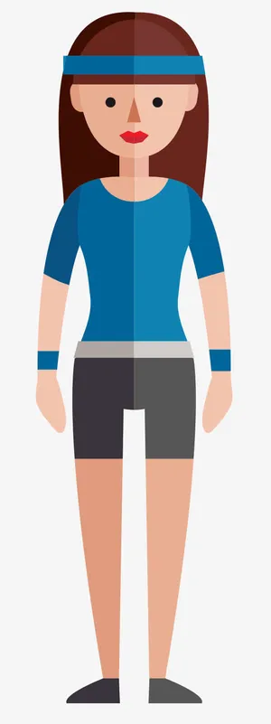 长头发卡通女孩免抠