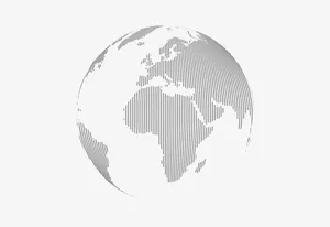 手绘线稿科技地球素材免抠