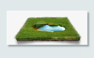 精美清新草地湖泊免抠