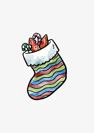 美丽圣诞可爱卡哇伊袜子免抠