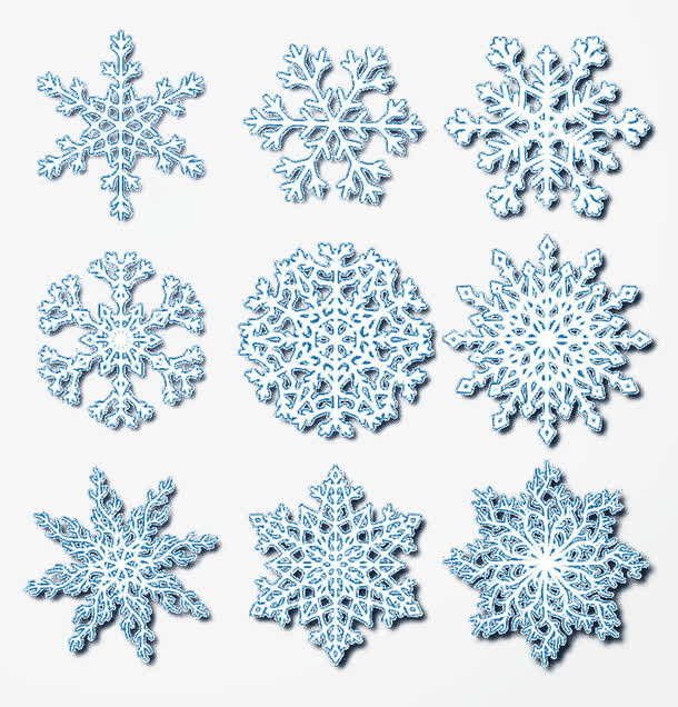 9款精致花纹雪花矢量免抠