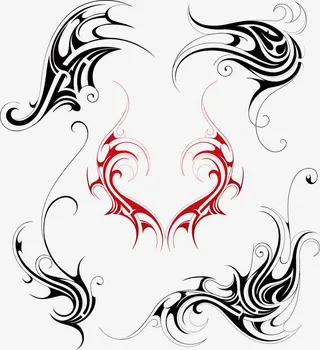 精美时尚花纹卷纹设计矢量素材免抠