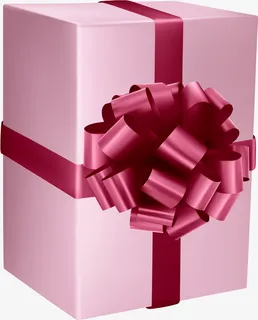 小清新粉色礼盒免抠