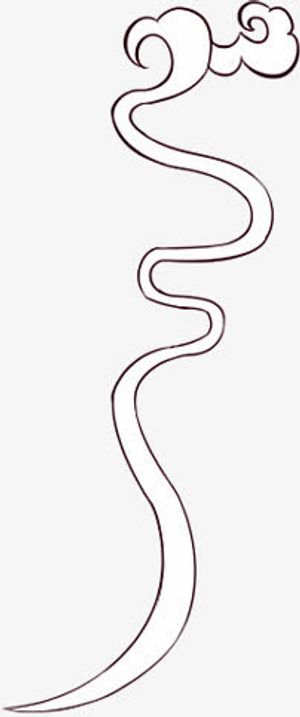 白色云彩白色丝带免抠