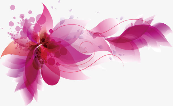 唯美绚丽光效花朵免抠
