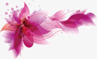 唯美绚丽光效花朵免抠