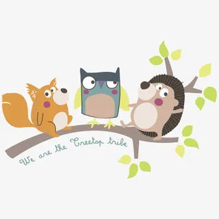 树枝上的动物免抠