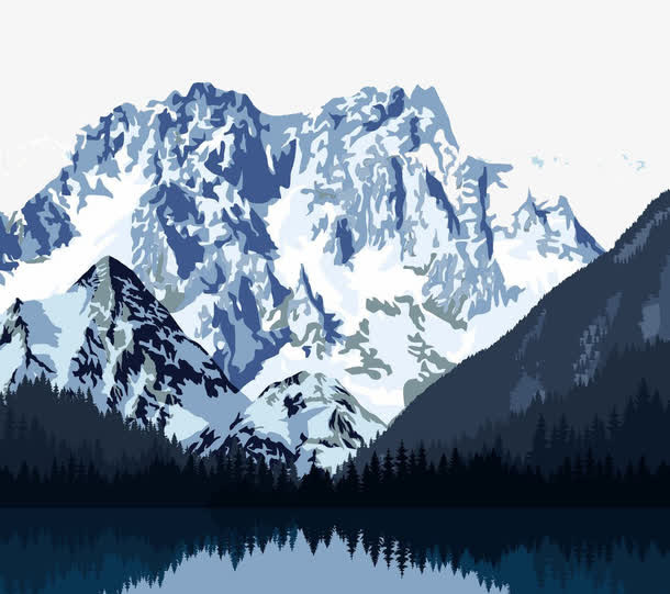 雪山风景免抠