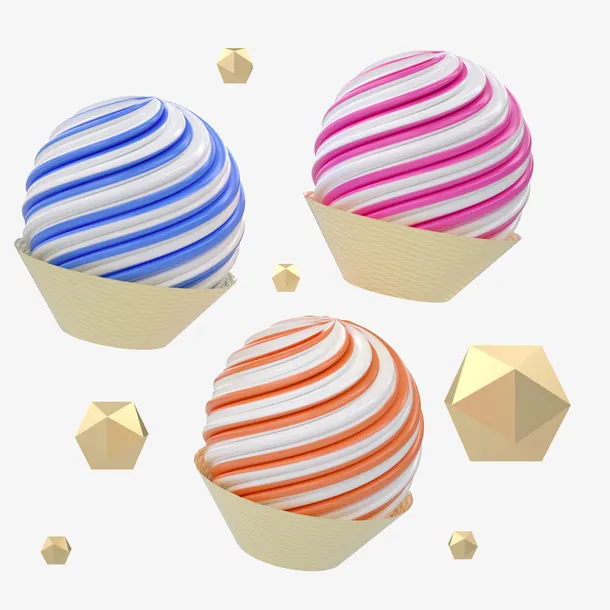 C4D，质感，高清，蛋糕免抠