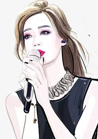 拿话筒唱歌免抠