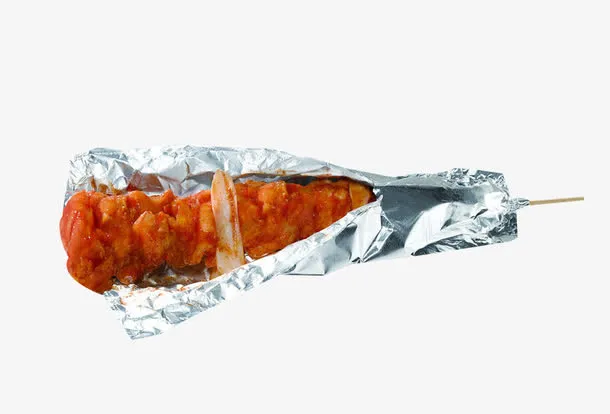 锡纸烤肉串免抠