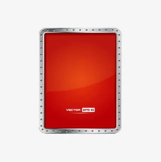 创意金属框铁板背景矢量素材