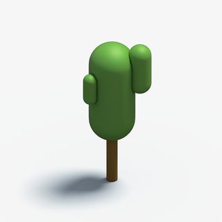 C4D树木植物一棵高树特写免抠