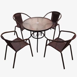 编织桌椅套装免抠