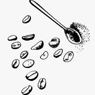 黑色咖啡豆免抠