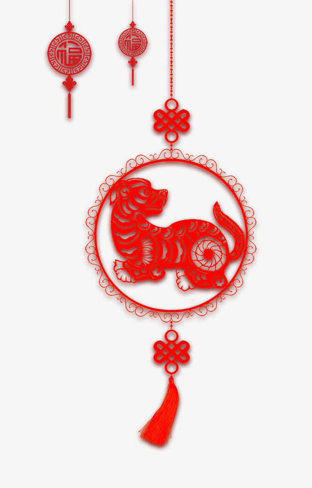 年狗年灯笼与狗形象免抠