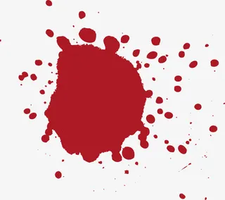 红色墨迹免抠