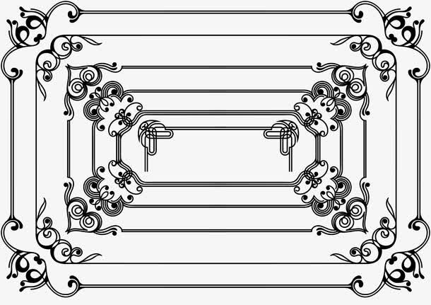 黑白的边框免抠