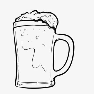 简笔扎啤免抠