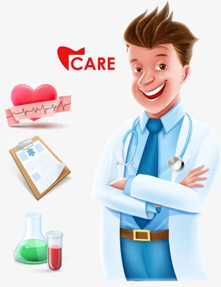 医疗信息展示矢量图免抠