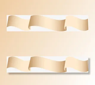 长长的波浪形卷轴矢量图免抠