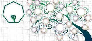 扁平圆形企业文化树高清