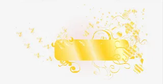 金色中国风标题栏免抠