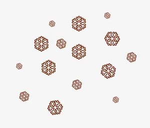 卡通可爱漂浮雪花素材免抠