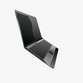 黑色笔记本电脑免抠