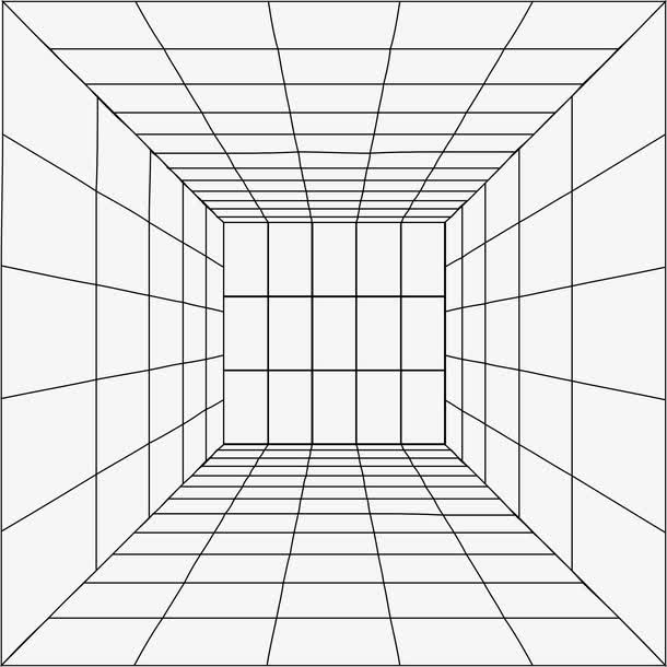 透视网格几何网格免抠