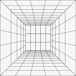透视网格几何网格免抠