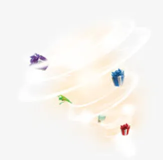 龙卷风礼盒七夕免抠