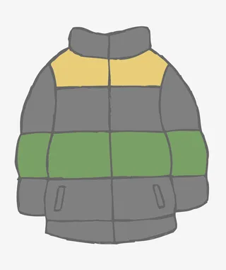 条纹男士冬季棉服免抠