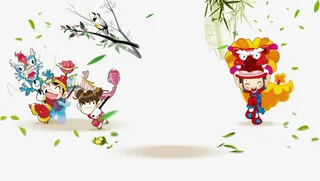 卡通柳条素材免抠