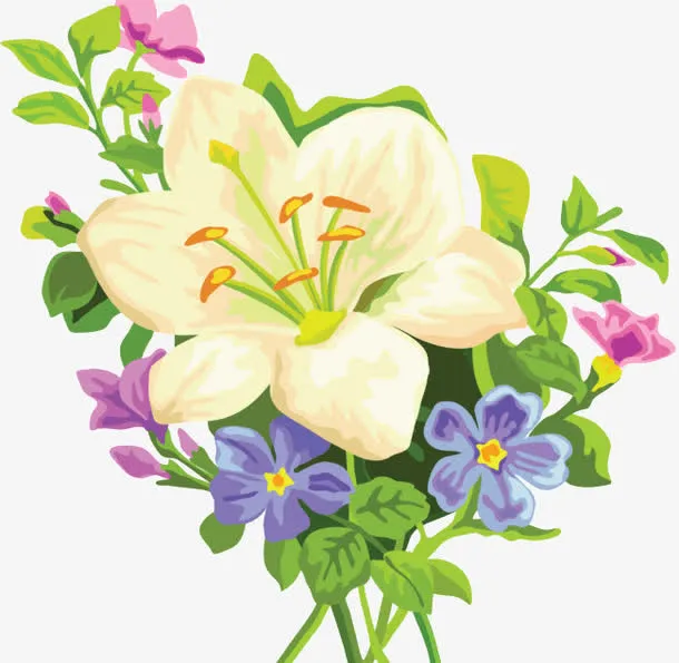 百合花免抠