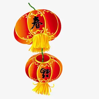 春节灯笼元素免抠