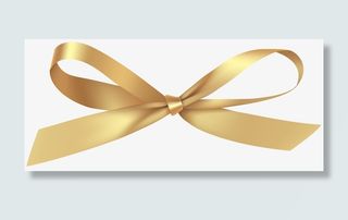 金色高贵丝滑蝴蝶结免抠装饰其他装饰图案元素