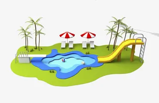 创意游泳池免抠