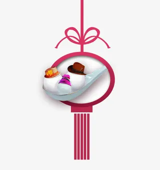 创意卡通元宵中国结素材免抠