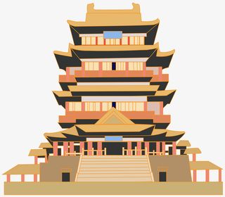 河东文化鹳雀楼免抠